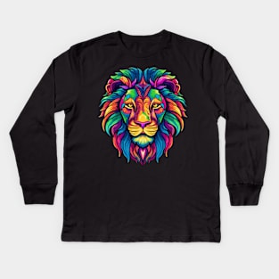 Lion Smiling Kids Long Sleeve T-Shirt